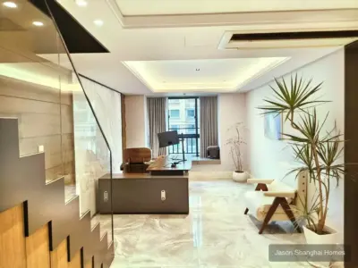 Suhe Rongjing Duplex 2BR near Hanzhong Road apartment in Jing'an, Shanghai - Photo 1 thumbnail